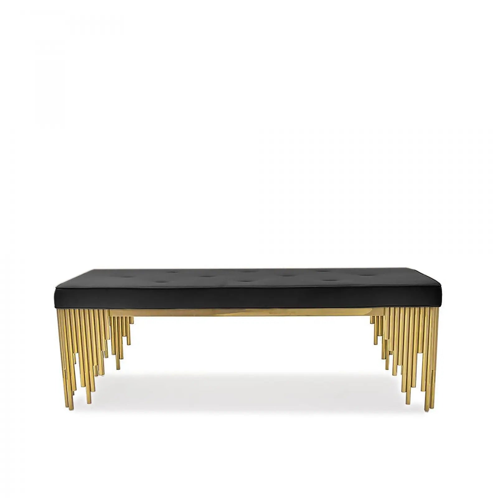 Mauris Bench Titanium Gold | Black - AllaModa Furniture