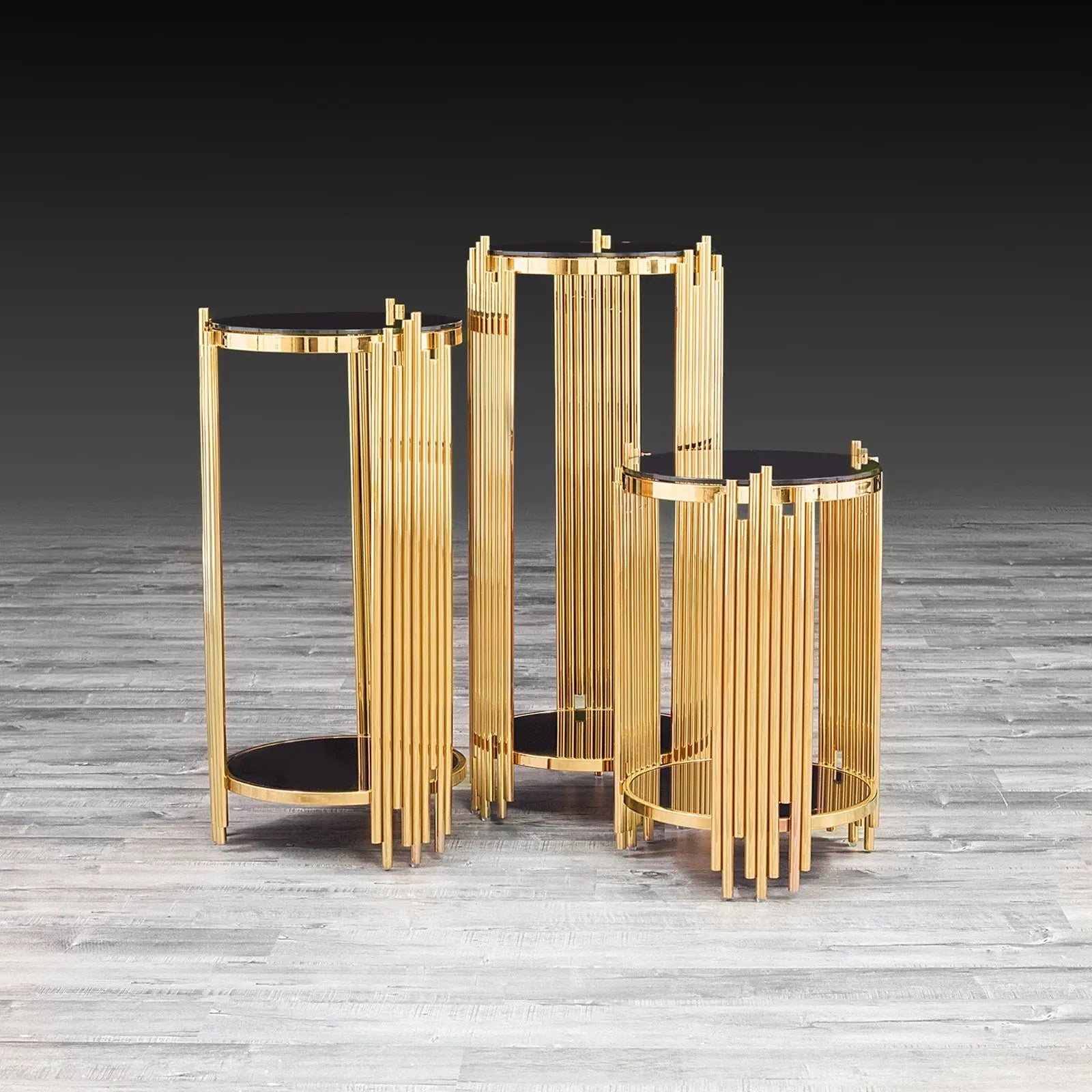 mauris-flower-stands-titanium-gold-modern-set