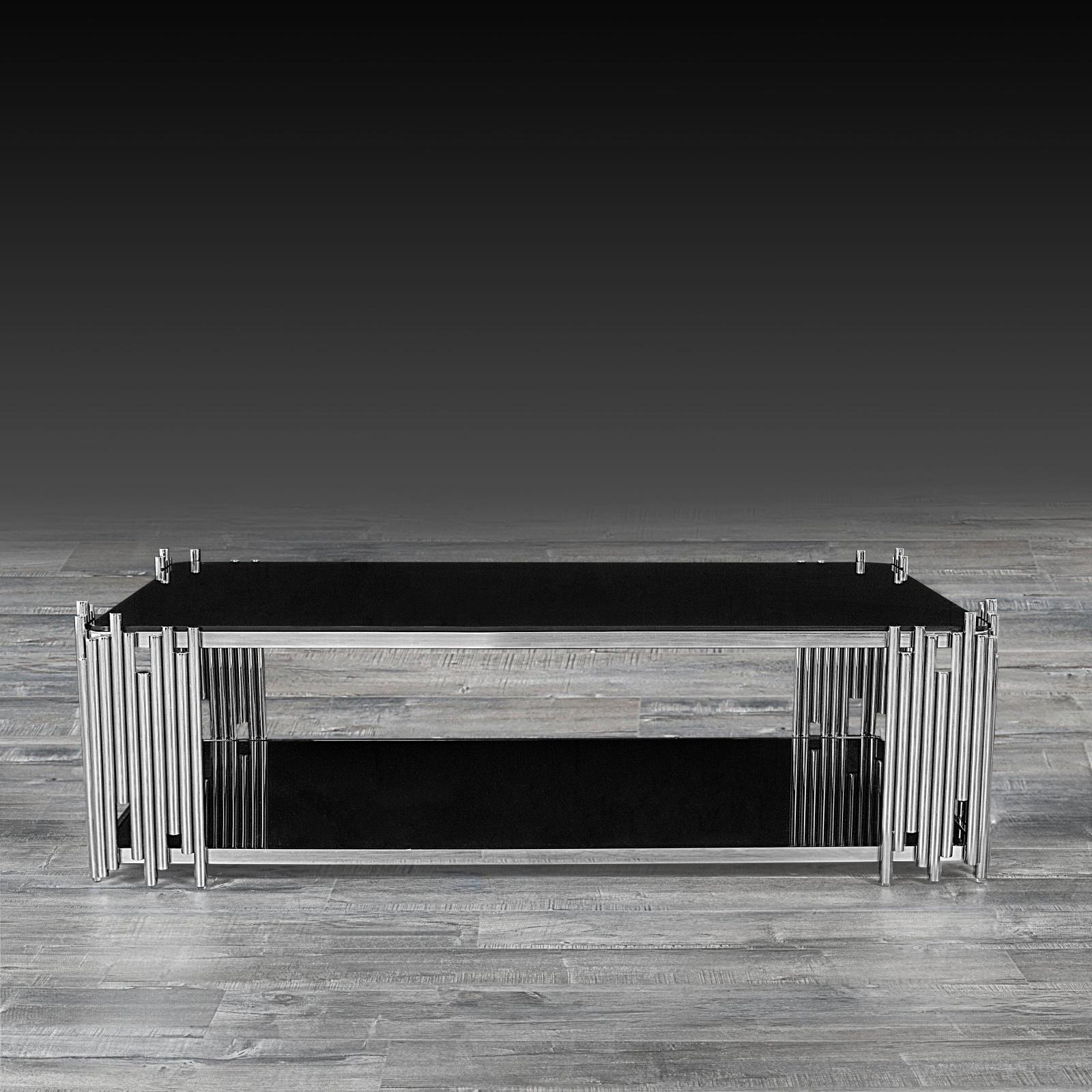 mauris rectangular silver modern coffee table