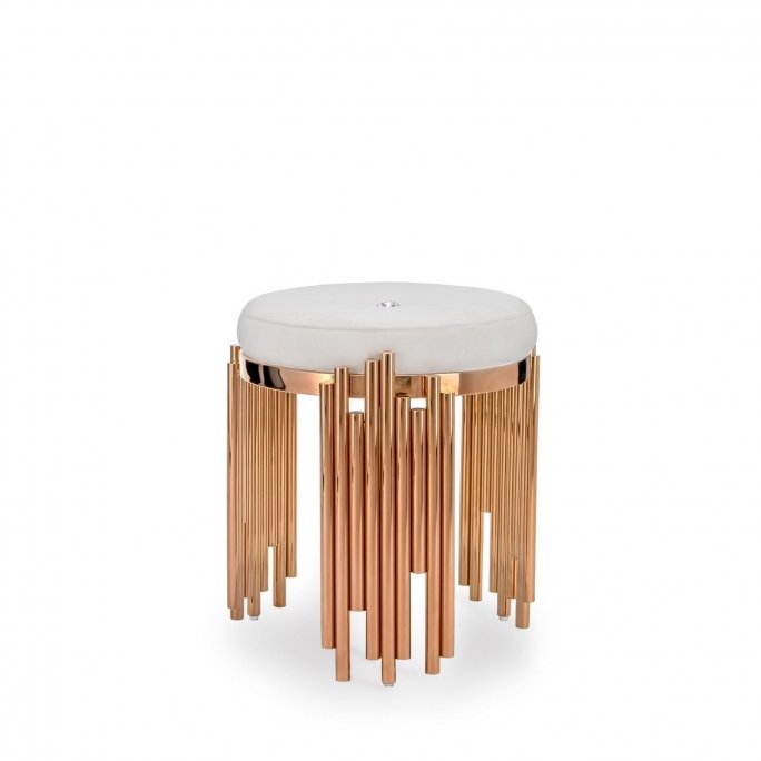 mauris rose gold stool