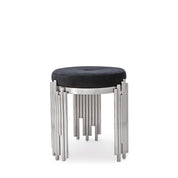 mauris silver black accent chair