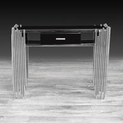 mauris silver modern console table