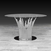 mauris silver modern dining table