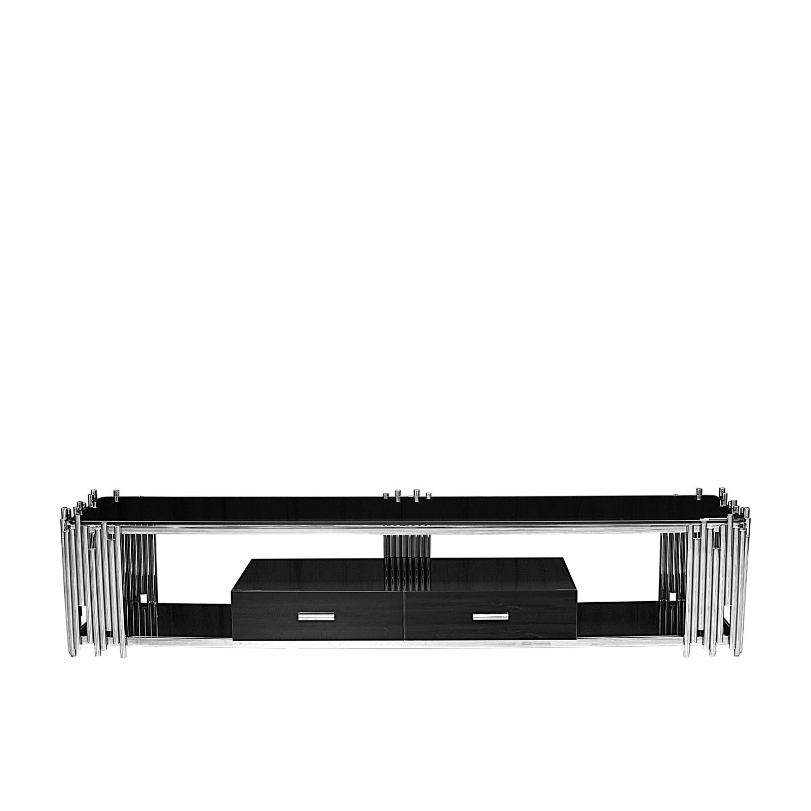 mauris silver tv stand