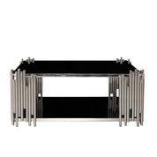 mauris square silver coffee table