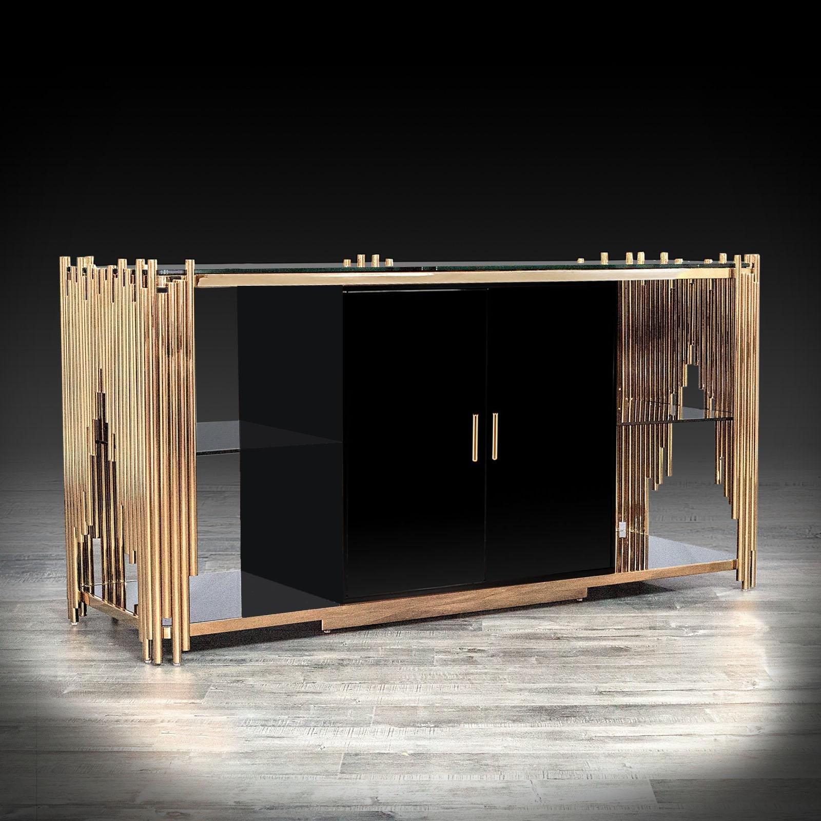 mauris tgss 2doors black stylish buffet