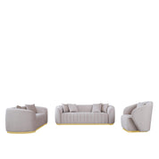 mauro taupe modern 9 sofa set