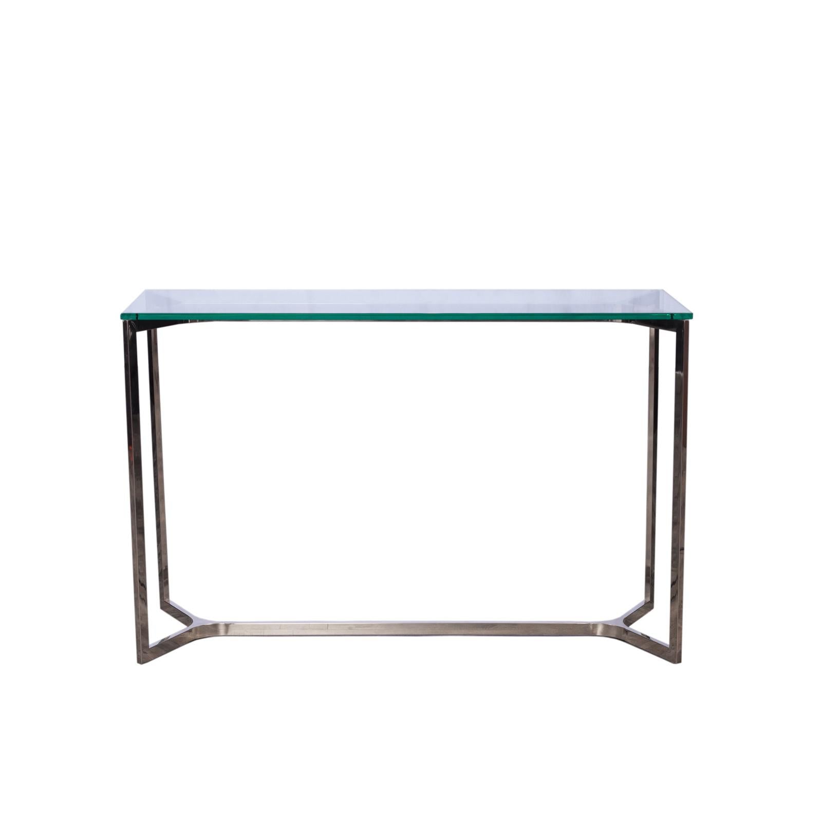 maya glass console table