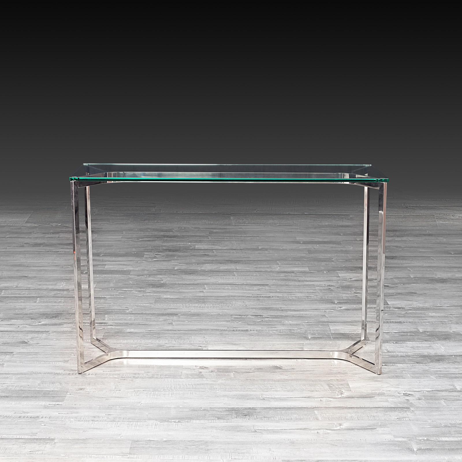 maya glass modern console table