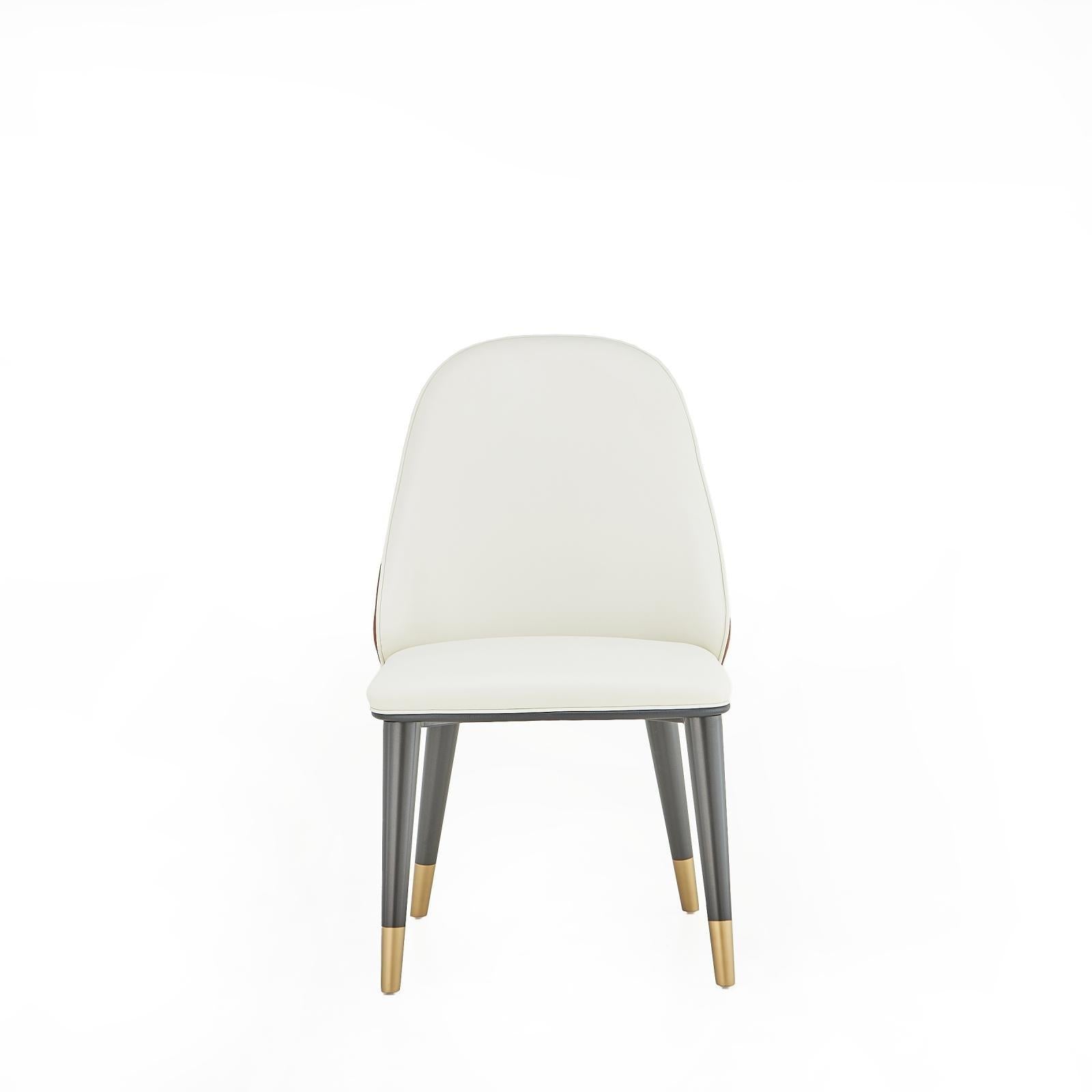 Messina Beige-Orange Dining Chair Matt Champagne Gold