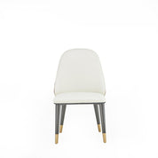 Messina Beige-Orange Dining Chair Matt Champagne Gold