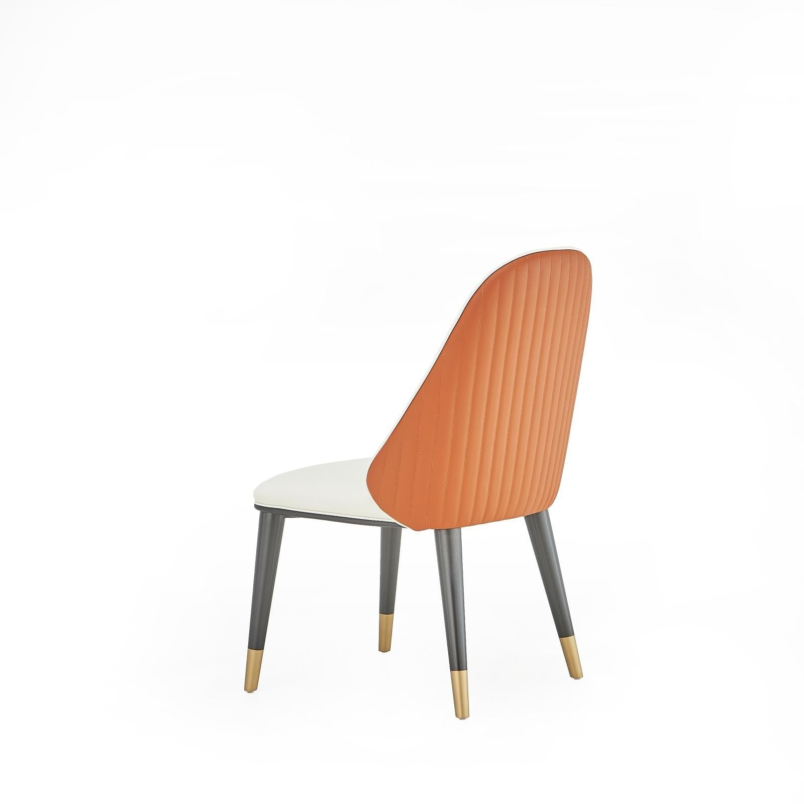 messina chg beige orange luxury 7 dining chair