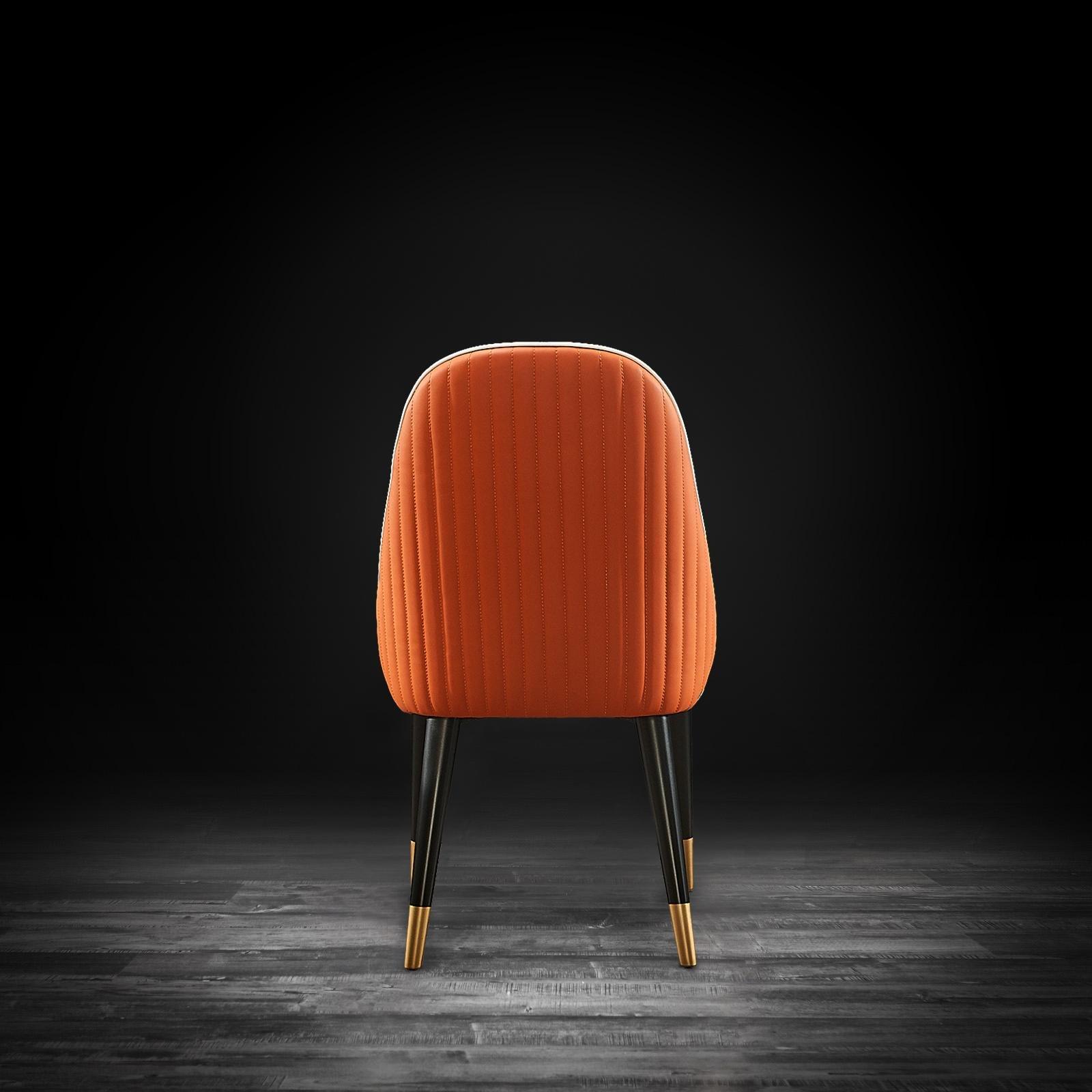 messina chg beige orange modern 2 dining chair