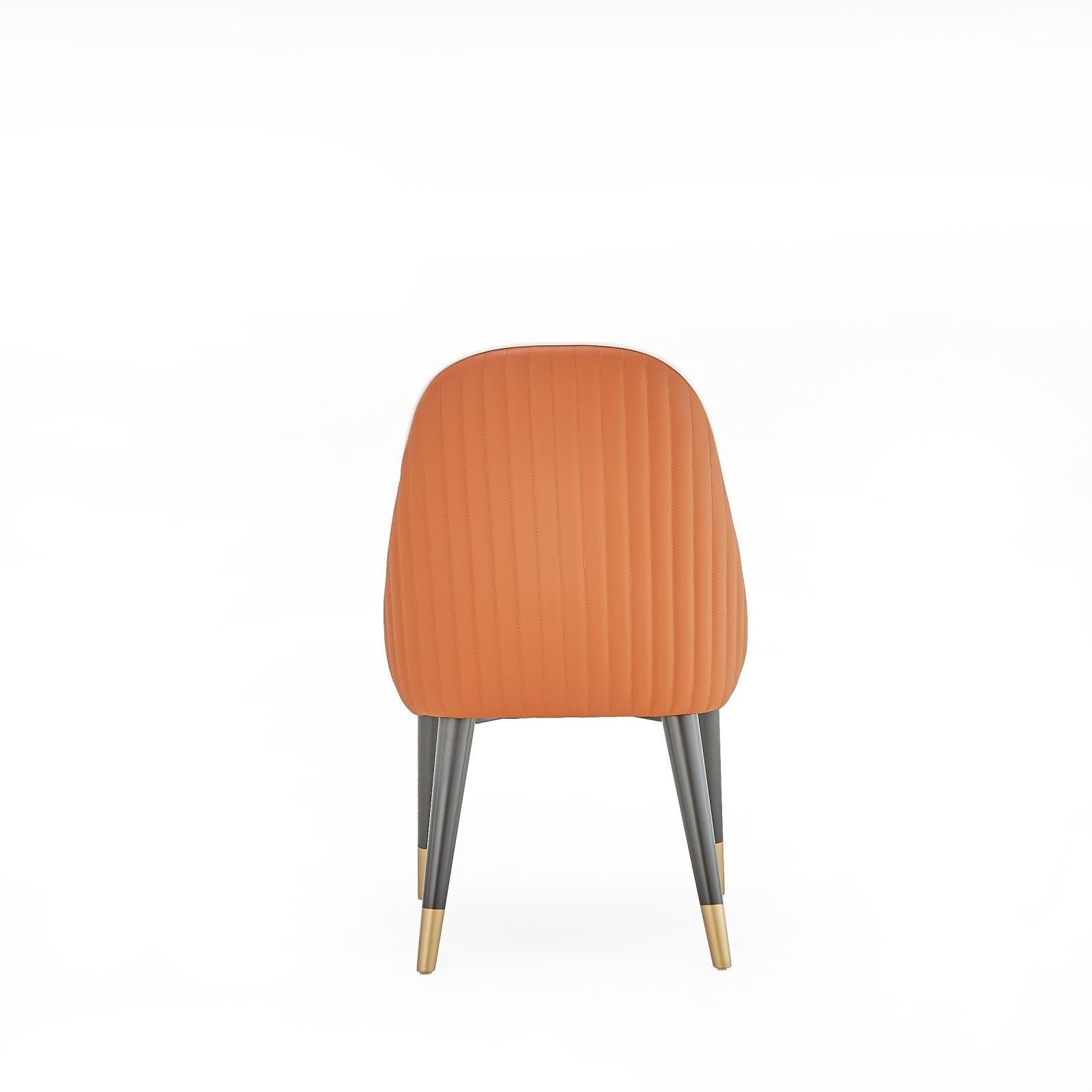 messina chg beige orange modern 8 dining chair