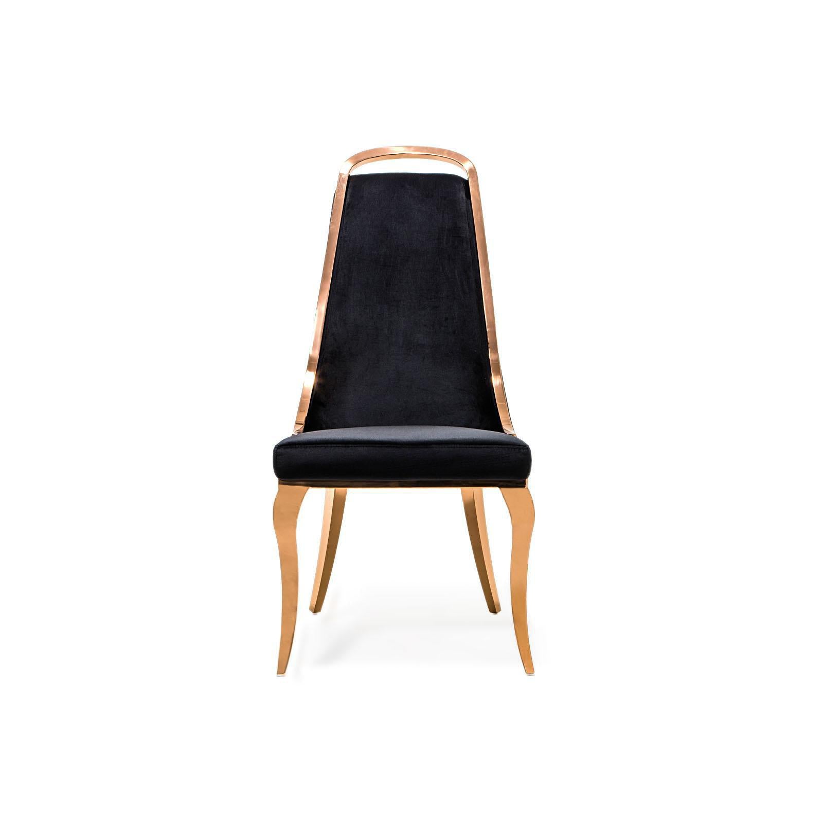 milano rg black dining chair