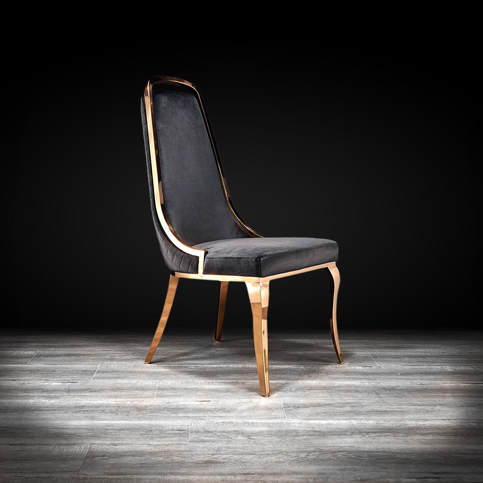 milano rg black stylish dining chair