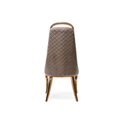 milano rg taupe luxury 7 dining chair