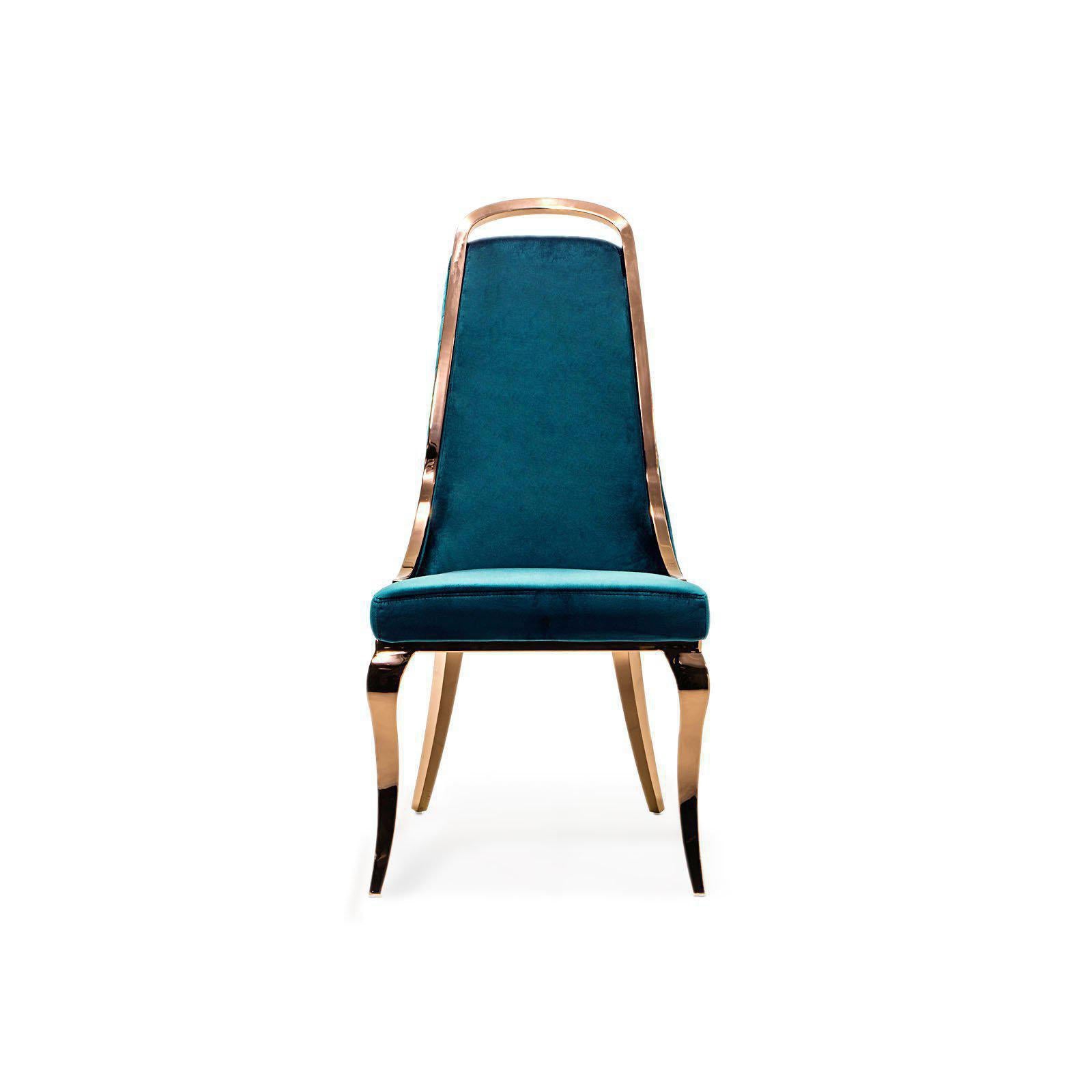 milano rgss dark blue dining chair