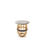 milano round gold glass stylish 7 end table