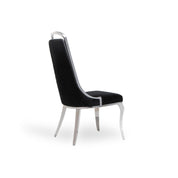 milano silver black allamoda 7 dining chair