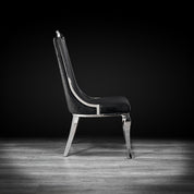 milano silver black allamoda dining chair