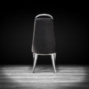 milano silver black modern 1 dining chair