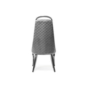 milano silver gray luxury 7 dining chair