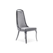 milano silver gray modern 7 dining chair