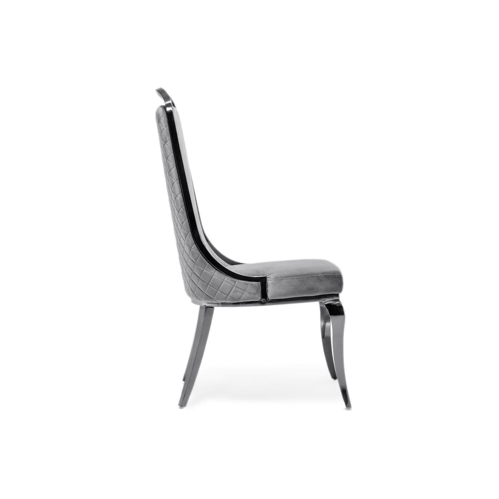 milano silver gray stylish 7 dining chair