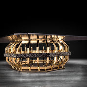 milano square gold glass allamoda coffee table