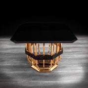 milano square gold glass allamoda end table