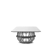 milano ss rectagular glass allamoda 7 dining table