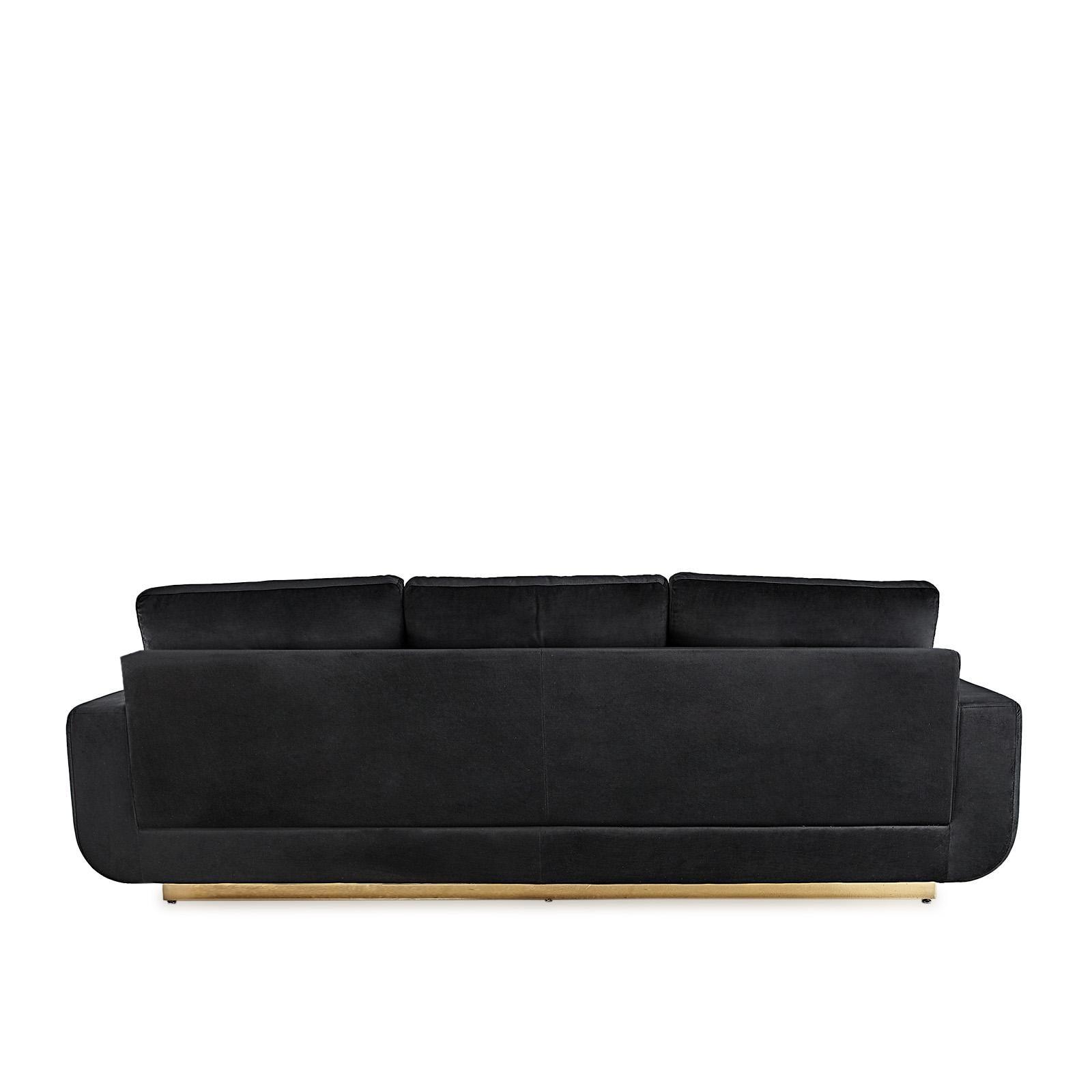 milano tgss black luxury 7 sofa set