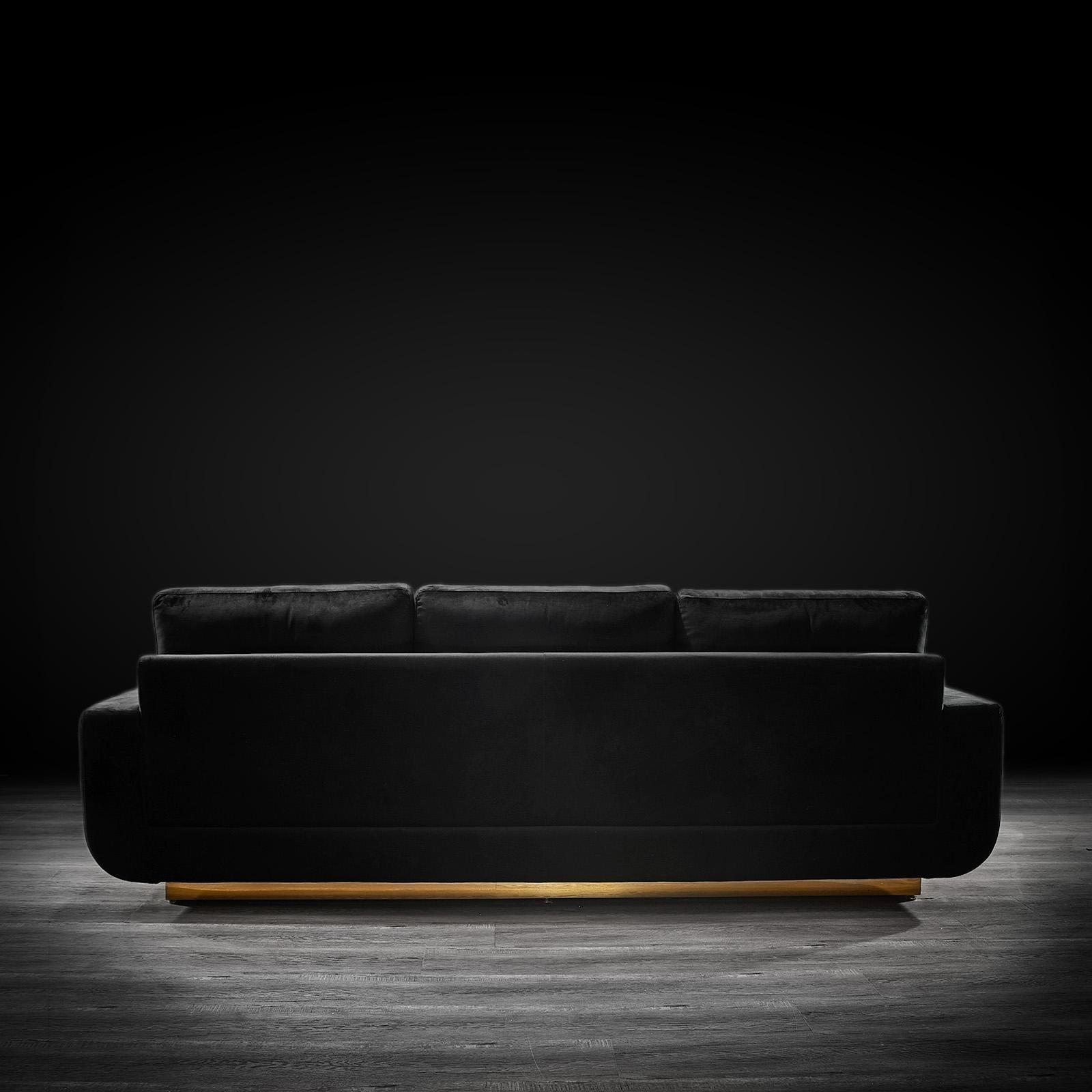 milano tgss black modern 3 sofa set