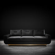 milano tgss black stylish 2 sofa set