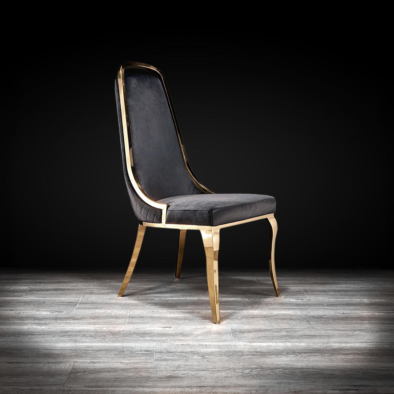 milano tgss black stylish dining chair