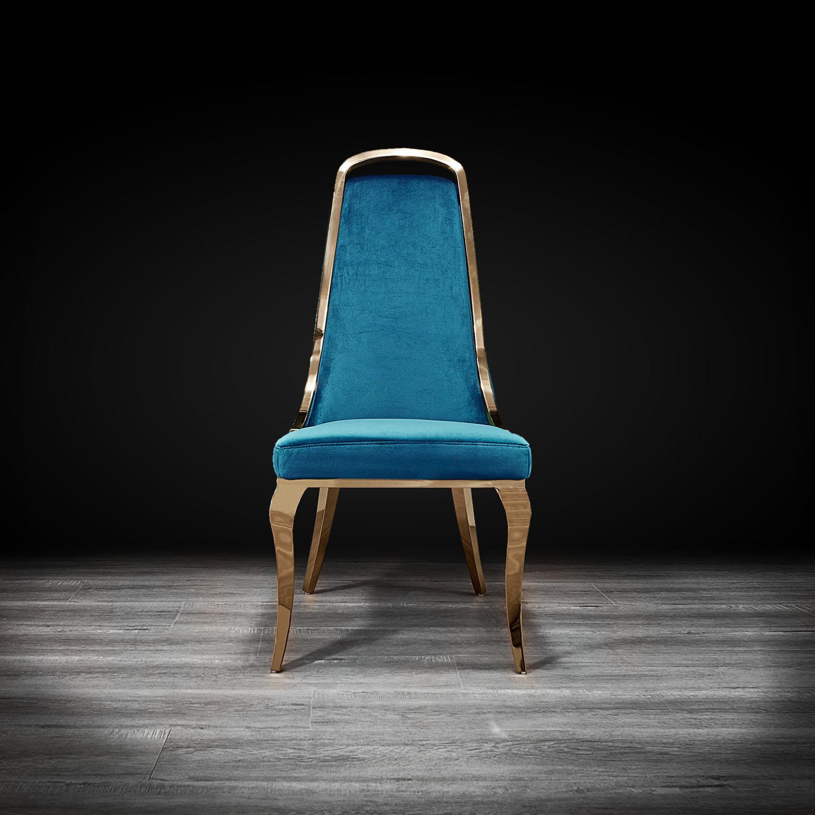 milano tgss dark blue modern dining chair