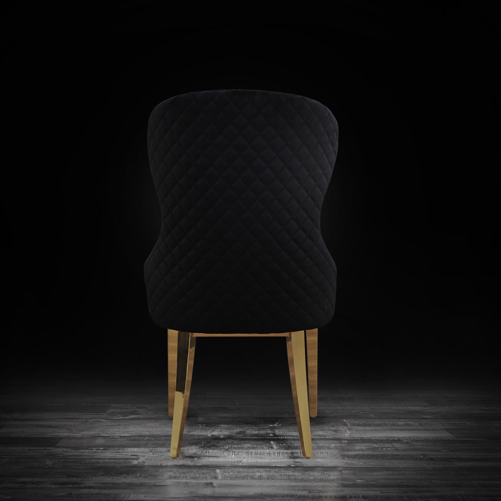 modena tgss black luxury dining chair