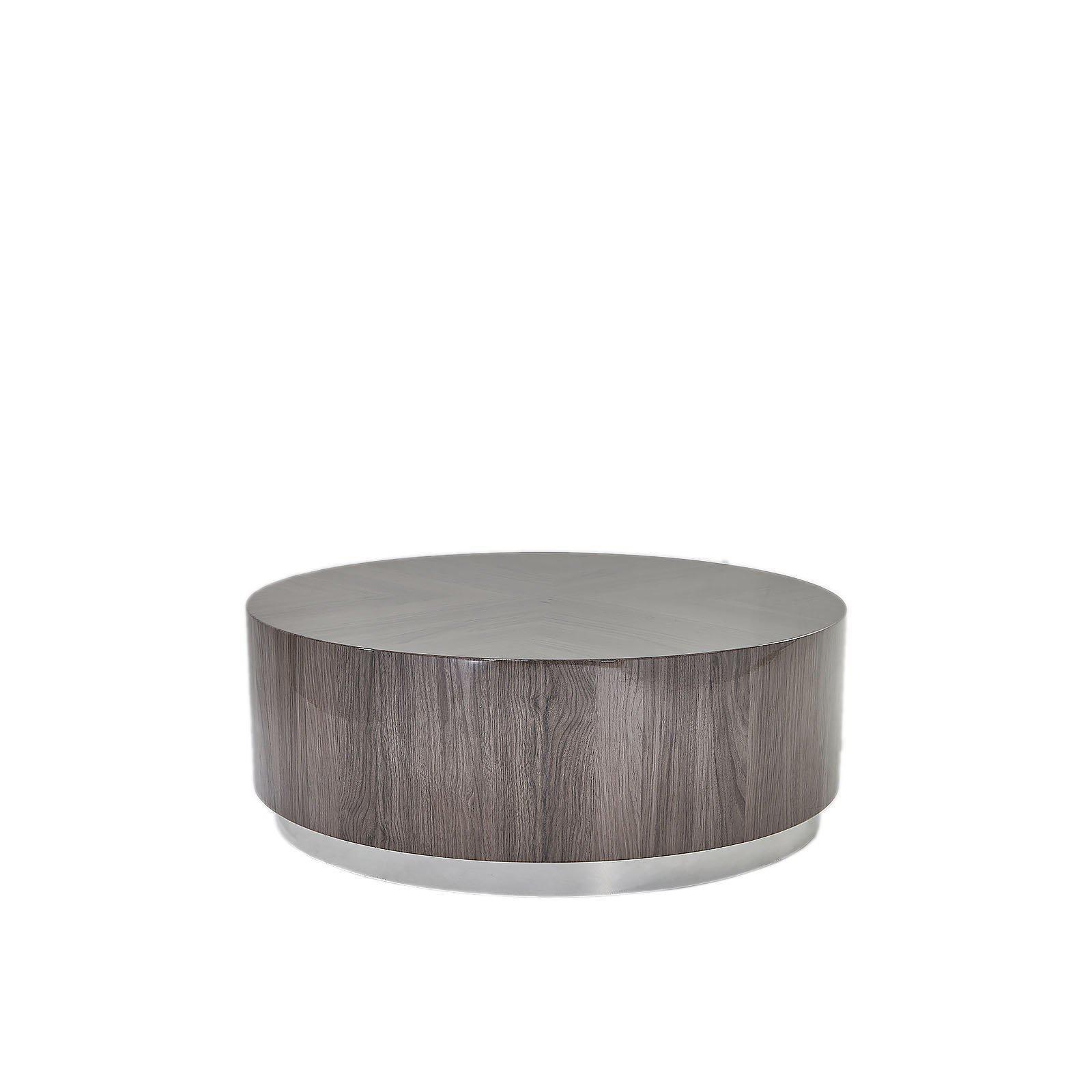 monaco round taupe coffee table