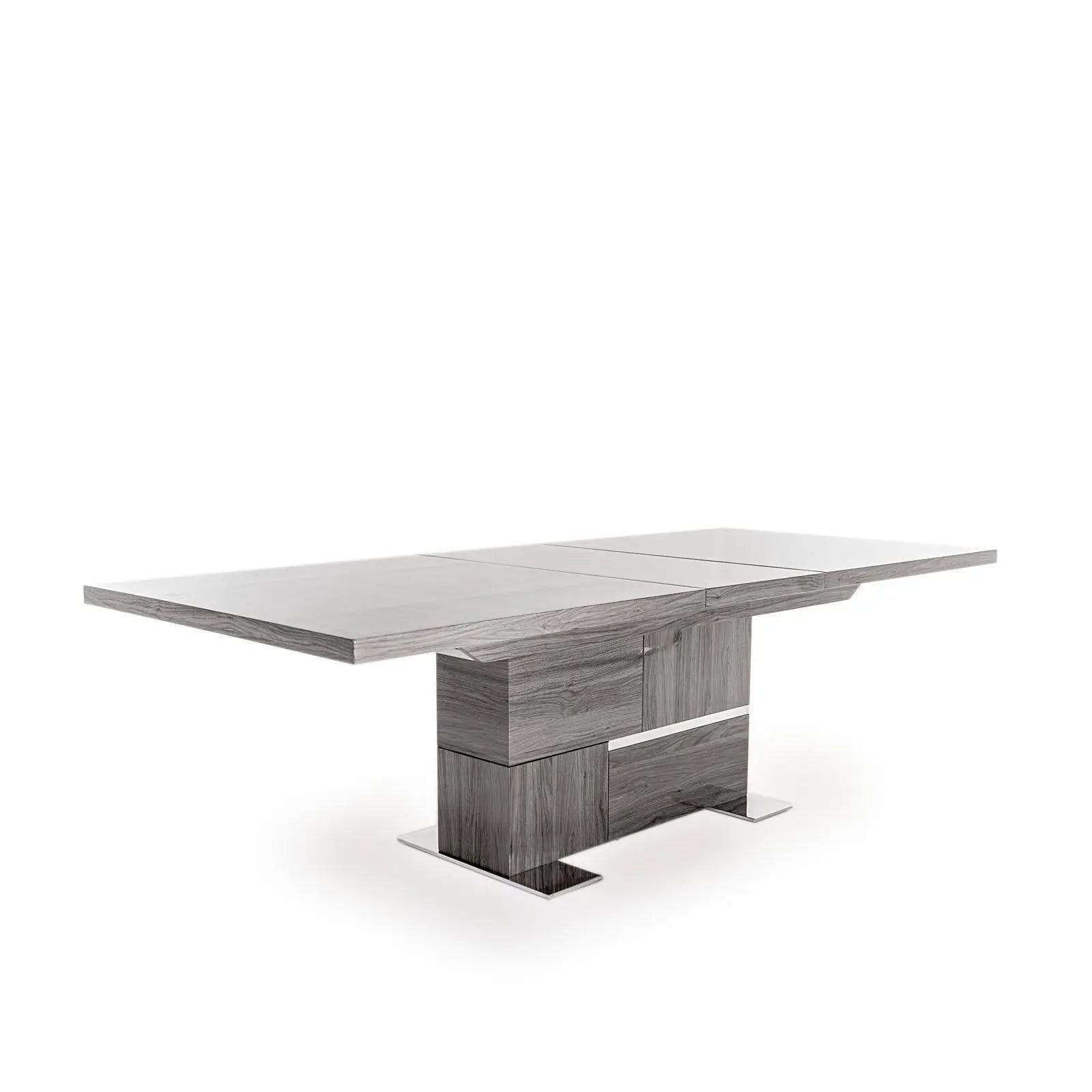 monaco taupe modern 8 dining table