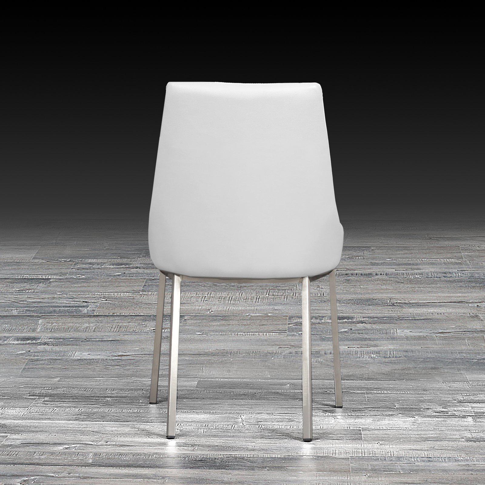 monroe white luxury dining chair