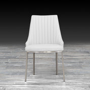 monroe white modern dining chair