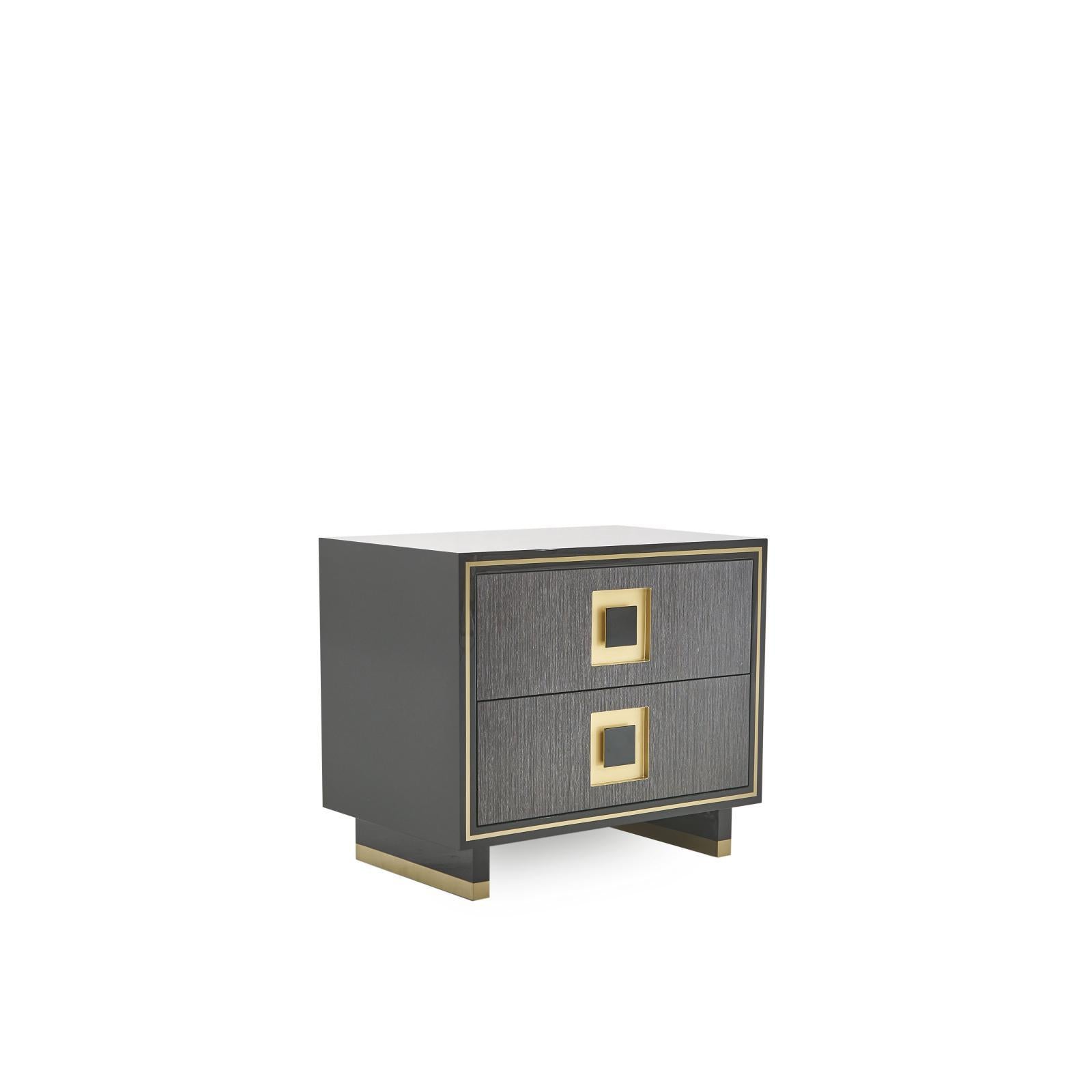 mozzafiato gray oak stylish 7 night stand