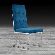 new cameron blue silver stylish dining chair