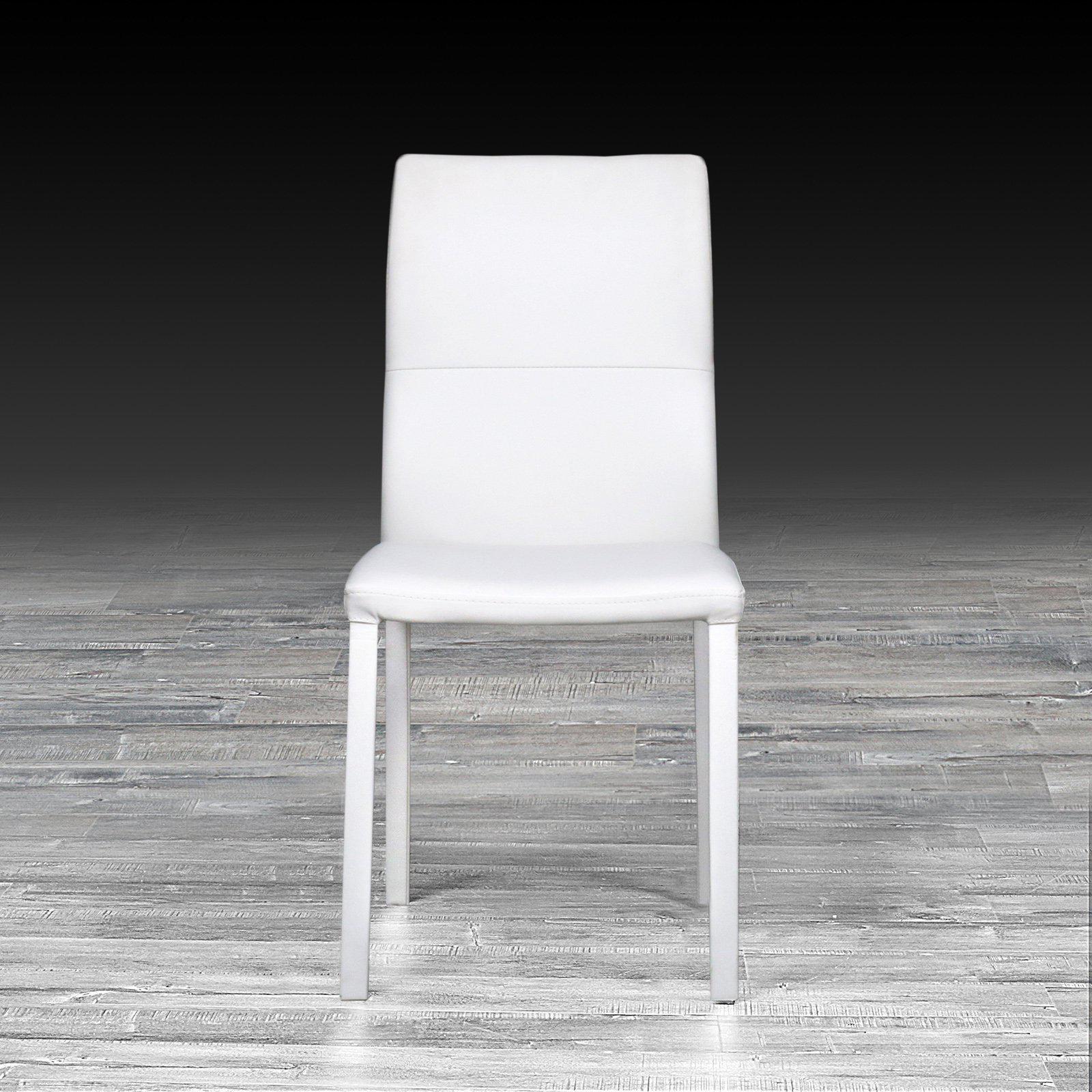 nicolas white modern dining chair