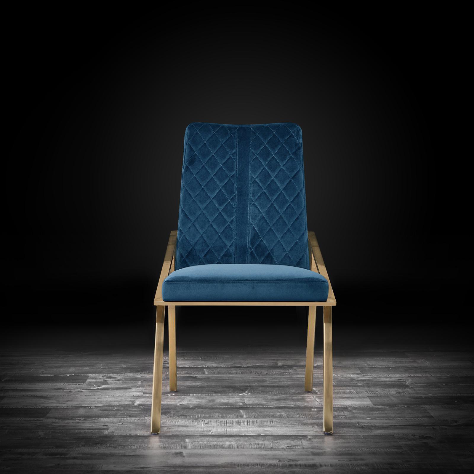 nolan chbr dark blue modern dining chair