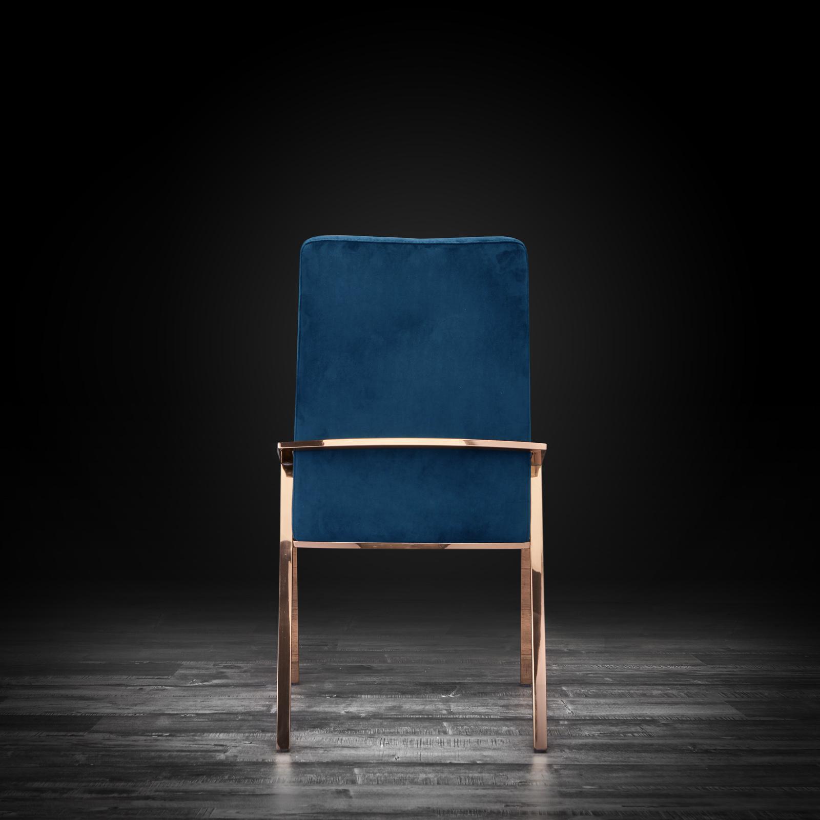 nolan rgss dark blue luxury dining chair