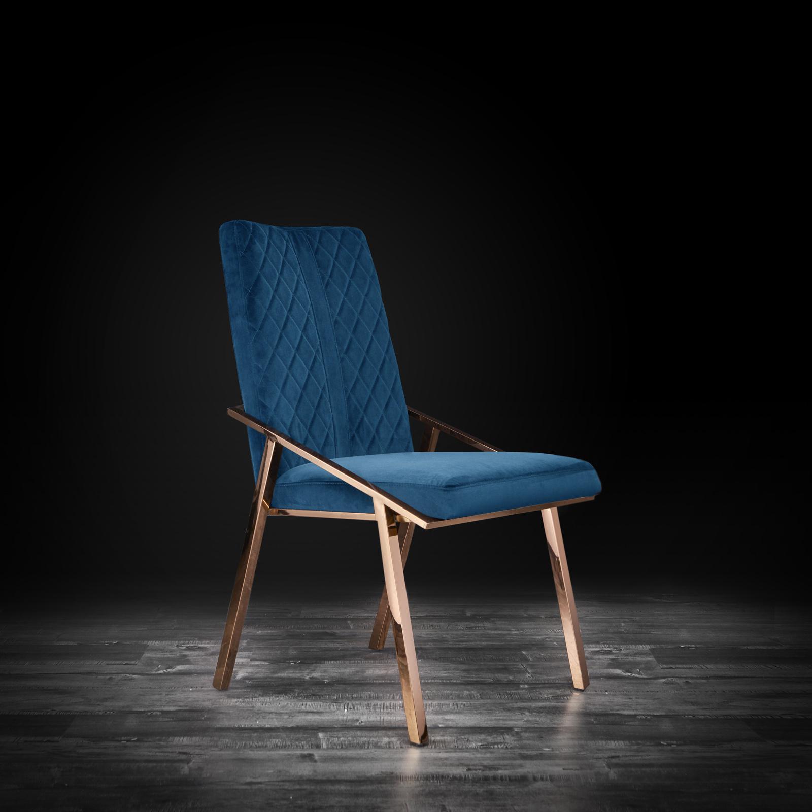 nolan rgss dark blue modern dining chair