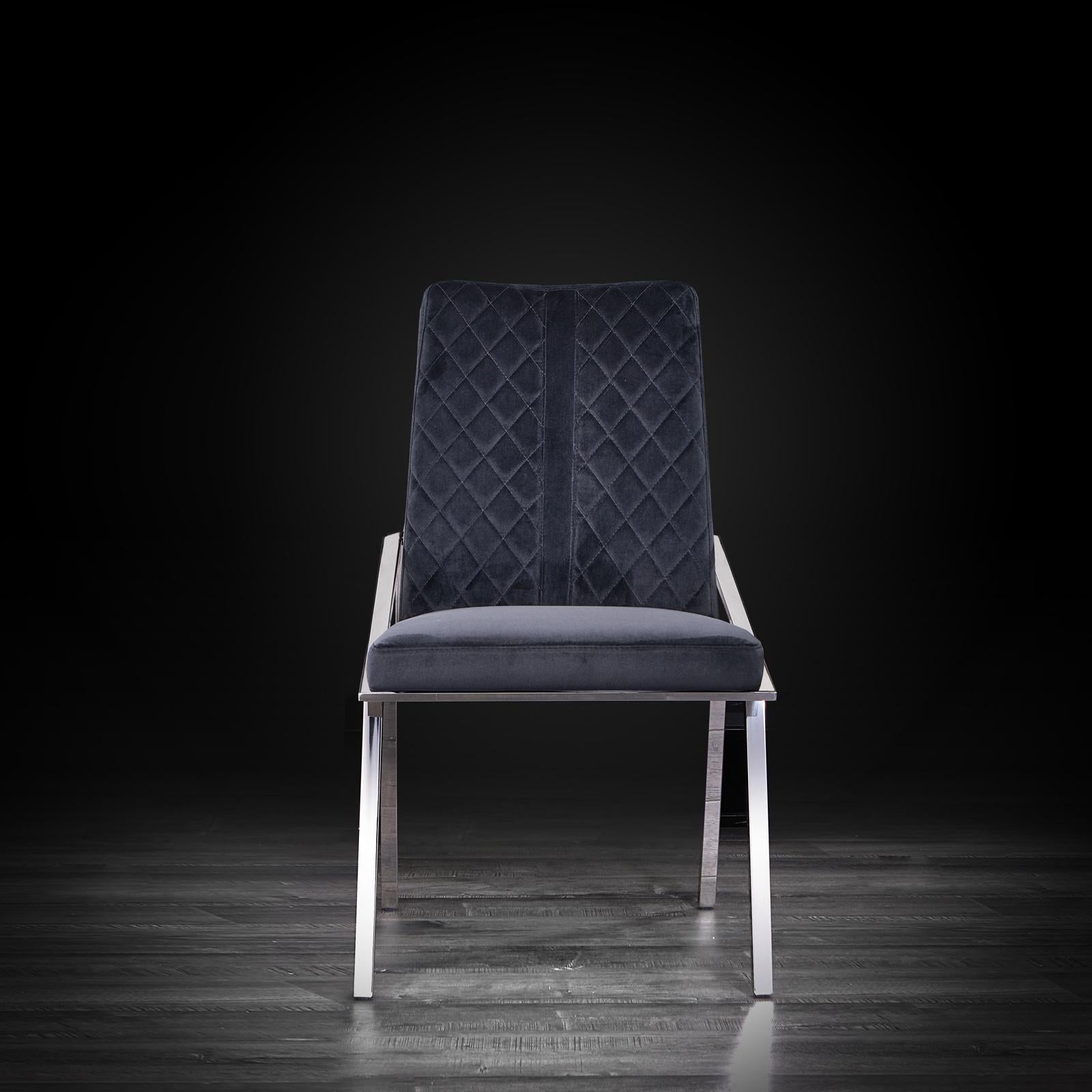 nolan silver black modern dining chair