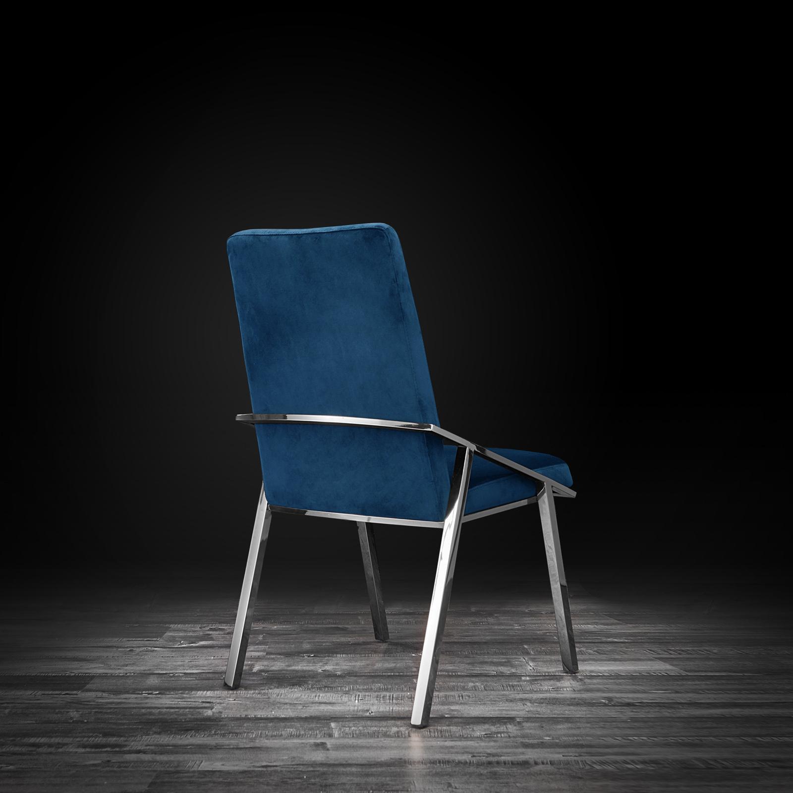 nolan silver dark blue allamoda dining chair